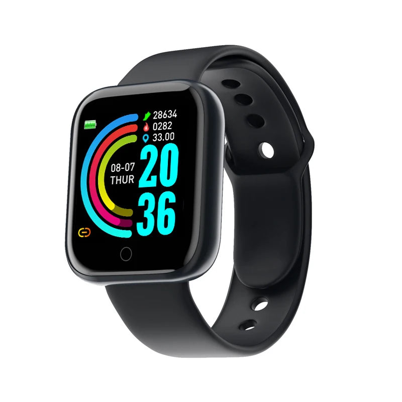 Opuyym multifunctional smartwatch for men and women with Bluetooth, fitness tracking, sleep monitor, and music control display.