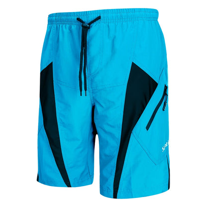 Santic men's cycling shorts with 3D padding, Coolmax fabric, loose fit, ideal for downhill mountain biking and riding fitness.