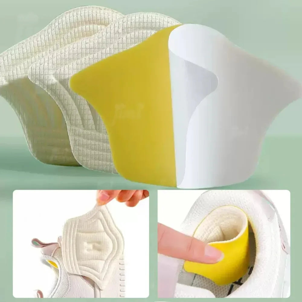 Five pairs of Jimi Shoes Store insoles with heel pads and back stickers for sport shoes, adjustable size, and foot comfort.