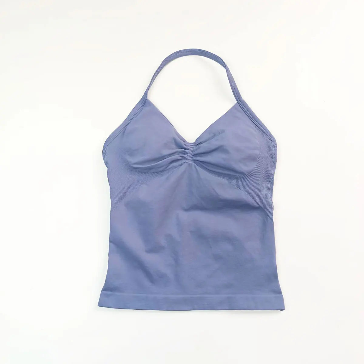 NCLAGEN Impact longline strappy yoga vest with open back design, women's fitness tank top for gym, running, and workout.