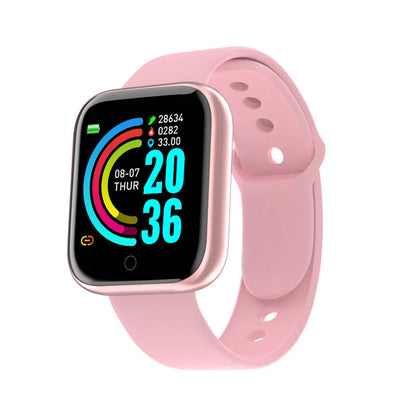 Smartwatch D20 by OPUYYM with Bluetooth, fitness tracker, sleep monitor, music control, and sports bracelet for men and women.