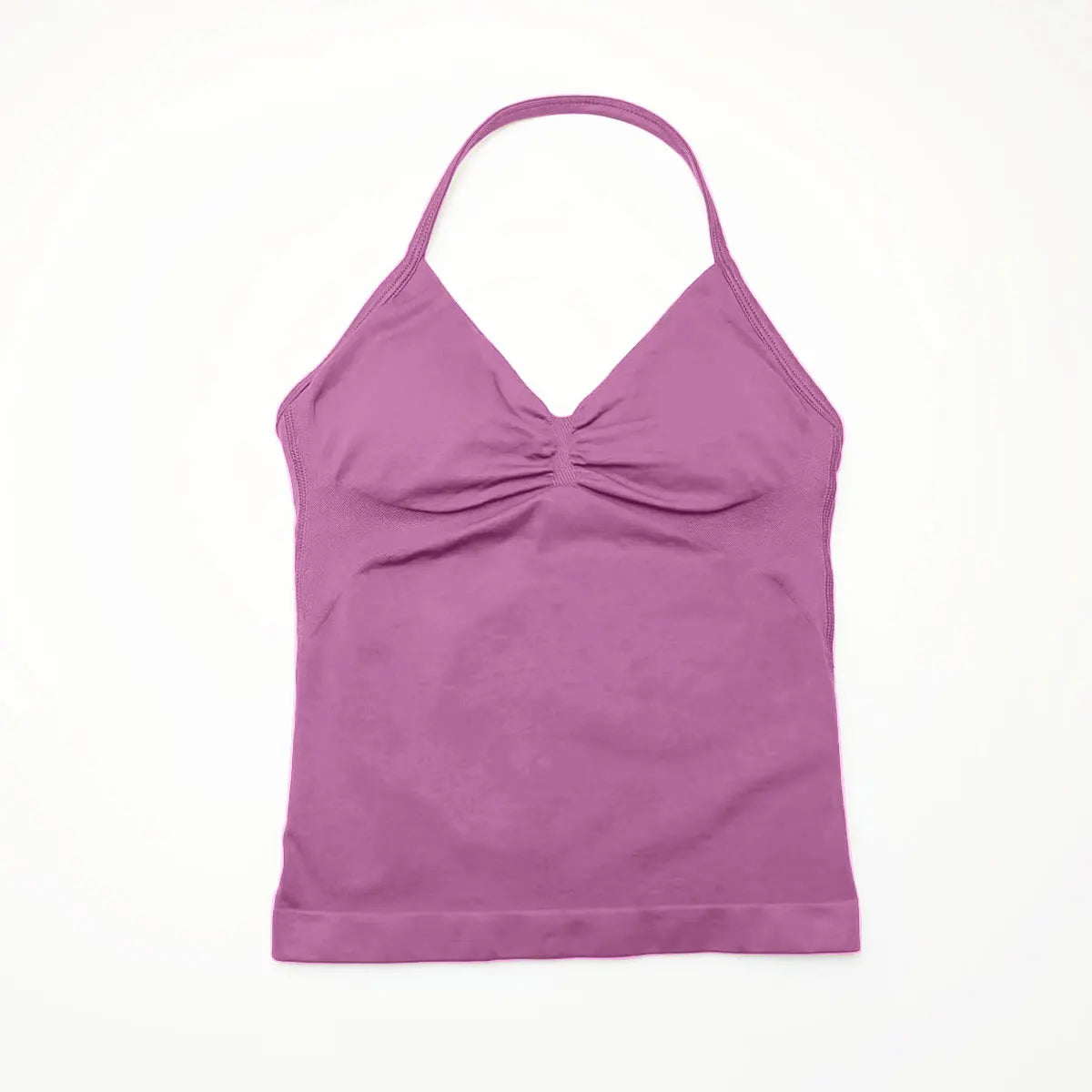 NCLAGEN Impact longline strappy sports yoga vest for women, open back halter gym workout tank top, suitable for running and fitness.