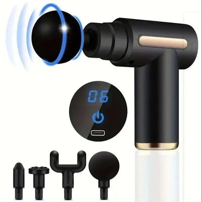 YOSYO Mini Muscle Massage Gun, portable handheld percussion massager for body, back, neck, and legs.