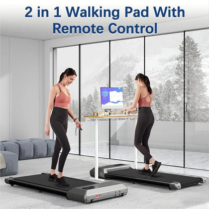 Healthy Fitness Sport Store 300lbs 2.5HP treadmill with LCD display, 2-in-1 walking and running exercise machine for home use