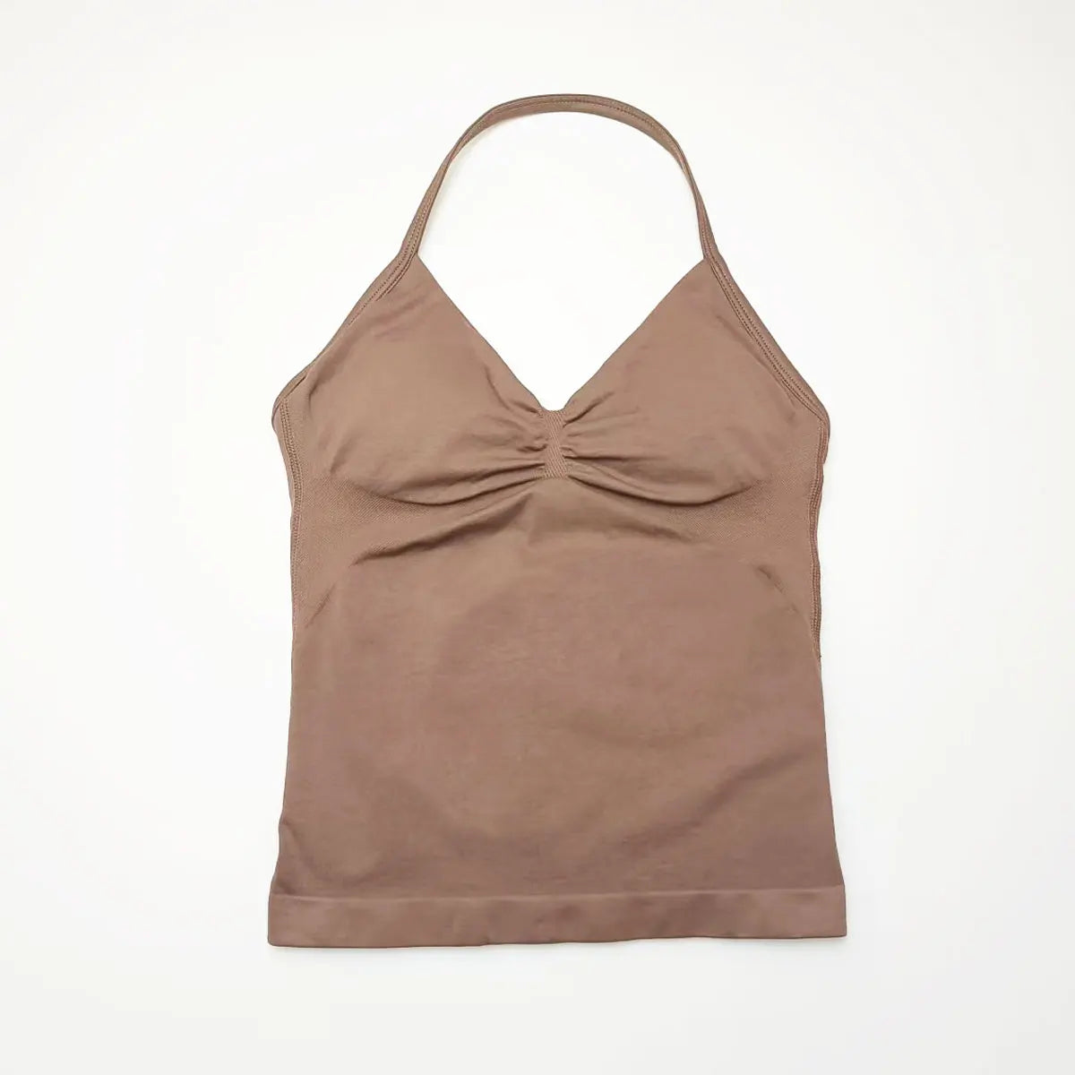 NCLAGEN Impact longline strappy yoga vest for women, open back sports tank top ideal for gym, running, and fitness workouts.