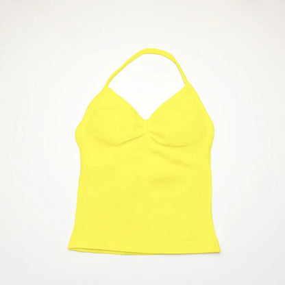 NCLAGEN impact longline strappy women's yoga vest with open back design, ideal for running and gym workouts.
