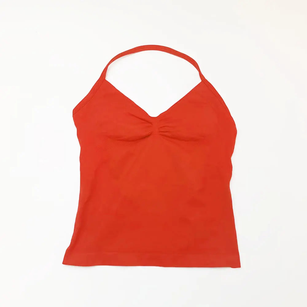 NCLAGEN Impact Longline Strappy Sports Yoga Tank Top for women, open back gym vest, ideal for running and workout sessions.