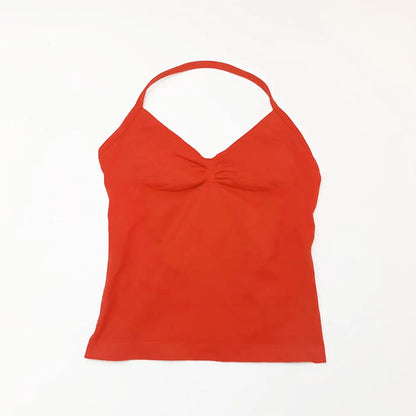 NCLAGEN Impact Longline Strappy Sports Yoga Tank Top for women, open back gym vest, ideal for running and workout sessions.
