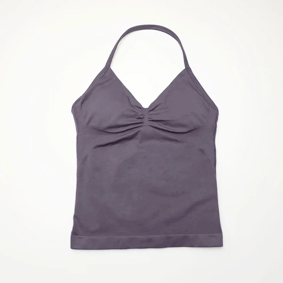 NCLAGEN Impact Longline Strappy Yoga Top for women, open-back gym tank with halter design, ideal for running and workout sessions.