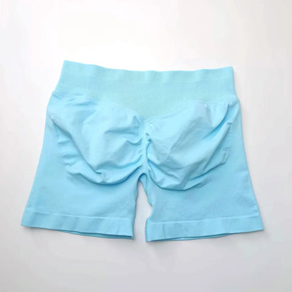 NCLAGEN seamless 4.5-inch gym shorts for women with scrunch butt design, perfect for running, yoga, and fitness workouts.