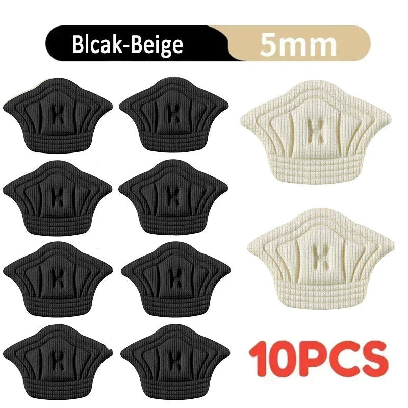 Set of 5 Jimi Shoes Store insoles with heel pads, adjustable size shoe inserts for sport shoes, heel protector and foot comfort.