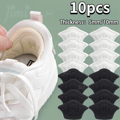 Set of 5 pairs of Jimi Shoes Store insoles with heel pads, adjustable size, and back stickers for sport shoes and foot comfort.