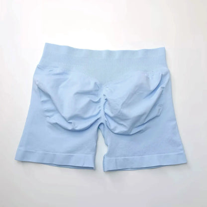NCLAGEN seamless gym shorts for women, 4.5-inch length, scrunch butt design, perfect for running, yoga, and workout activities.