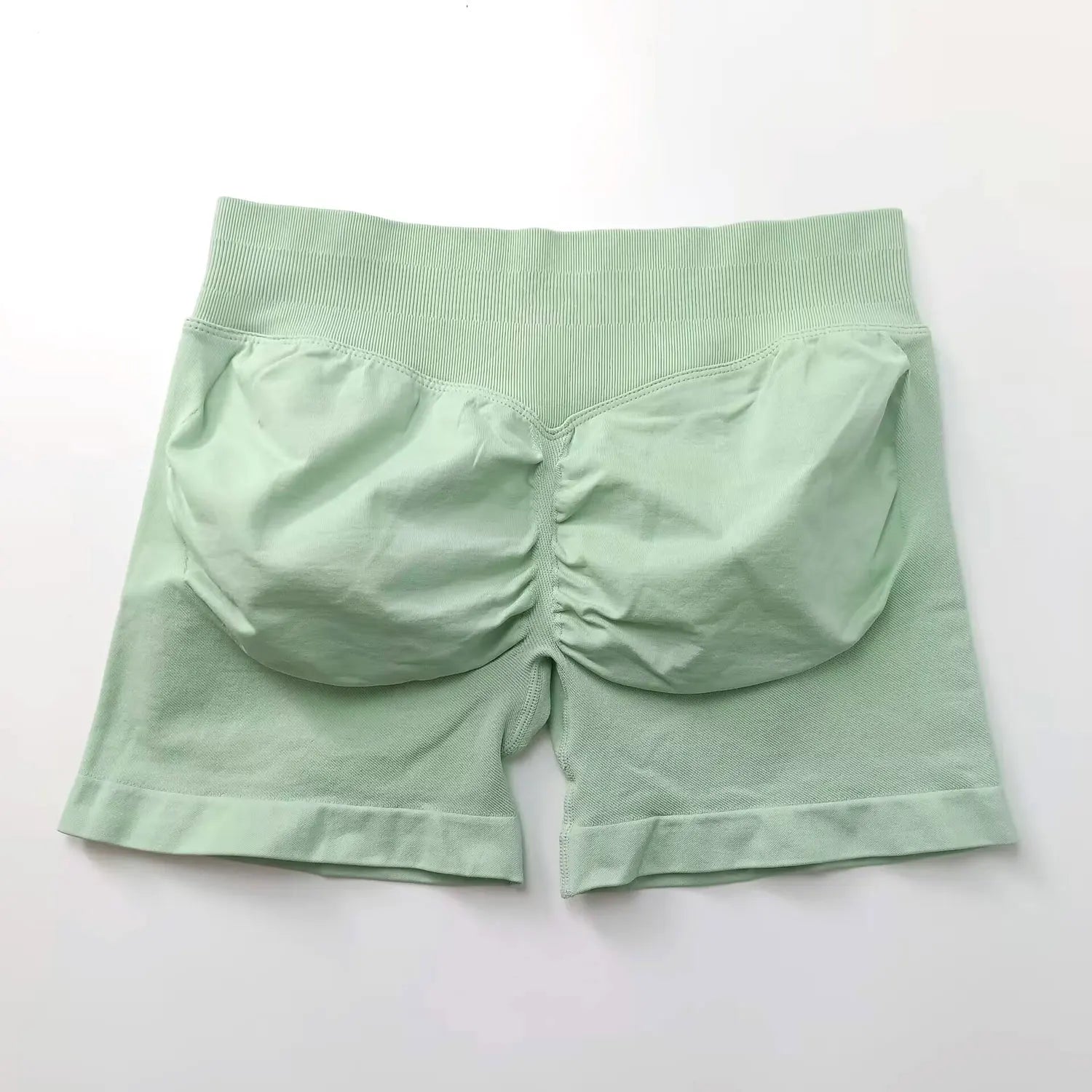 NCLAGEN seamless gym shorts for women, 4.5-inch length, scrunch butt, workout, running, and yoga fitness bottoms.