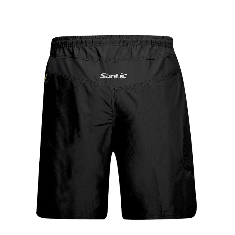 Santic men's cycling shorts for downhill MTB, 3D padded Coolmax loose fit cycling bottoms for riding and fitness.