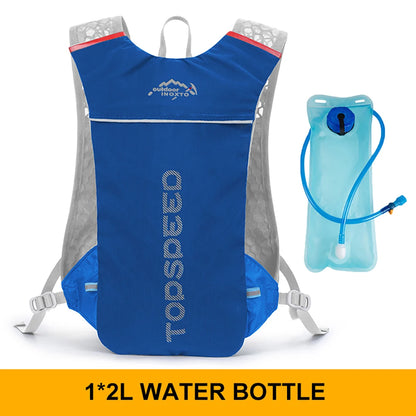 Ultralight outdoor trail running backpack with hydration pack, breathable vest for men, ideal for jogging, biking, and fitness activities
