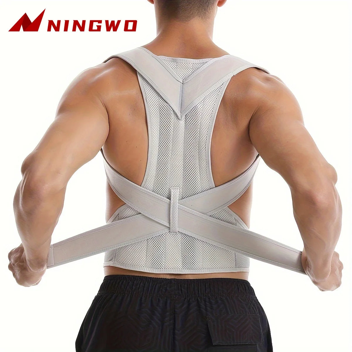 Adjustable unisex posture corrector brace by DAYO FITNESS STORE, supporting back alignment, clavicle, and hunchback correction.