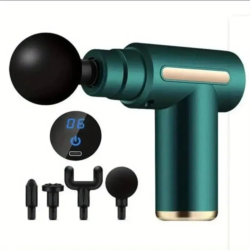 YOSYO Mini Muscle Massage Gun, portable deep percussion massager for body, back, neck, and legs with handheld design