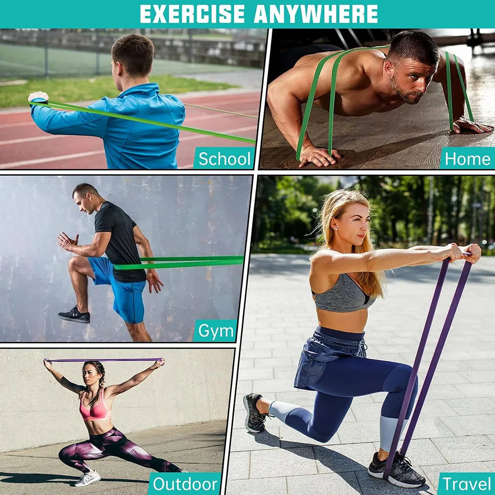 Heavy duty latex resistance band by Yangchen Choice Store, elastic pull-up assist belt for Pilates, workout, and fitness training.