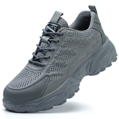 Breathable Mesh Safety Shoes Men White Protective Shoes For Men Women Work Sneakers Summer Lightweight Indestructible Shoes