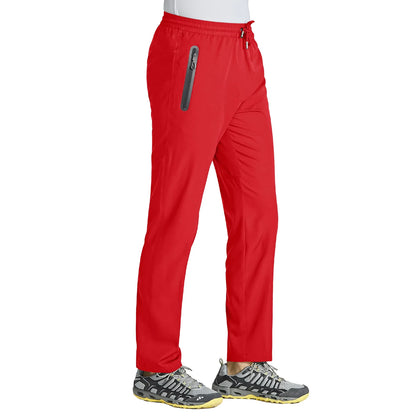 TACVASEN men's outdoor quick dry hiking pants with elastic waist, lightweight, straight fit, suitable for running, yoga, and fitness.