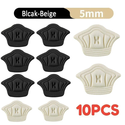 Set of five Jimi Shoes Store insoles with adjustable heel pads, foot pads, and shoe heel protectors for sport shoes.
