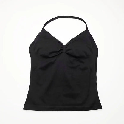 NCLAGEN Impact Longline Strappy Women's yoga vest with open back, sports bra, ideal for running, gym, and workout fitness.
