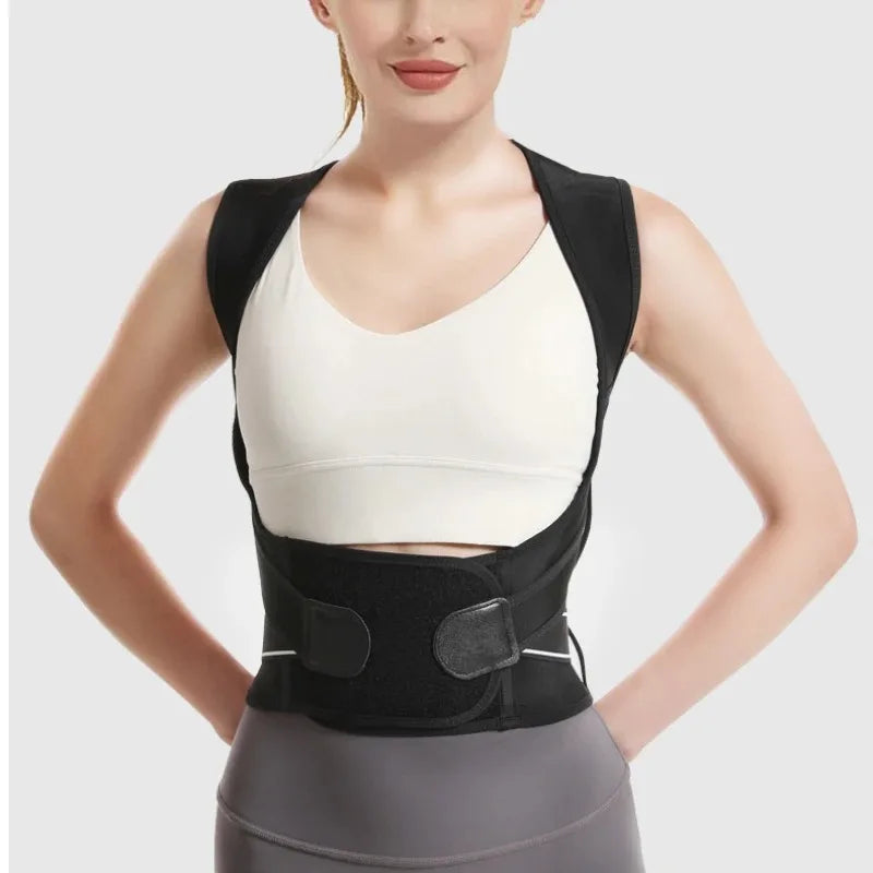 Adjustable posture correction brace with thoracic support for back, neck, and shoulder pain relief, designed by DAYO FITNESS STORE.