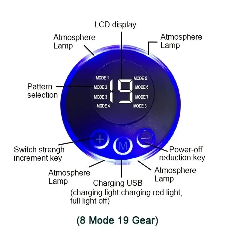YOSYO abdominal muscle massager fitness device with arm training patches, USB charging, for home muscle exercise, men use
