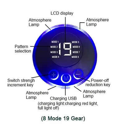 YOSYO abdominal muscle massager fitness device with arm training patches, USB charging, for home muscle exercise, men use