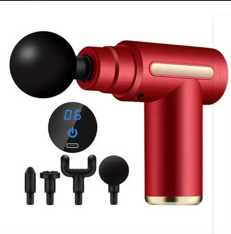 YOSYO Mini Muscle Massage Gun, portable handheld percussion massager for body, back, neck, and legs.