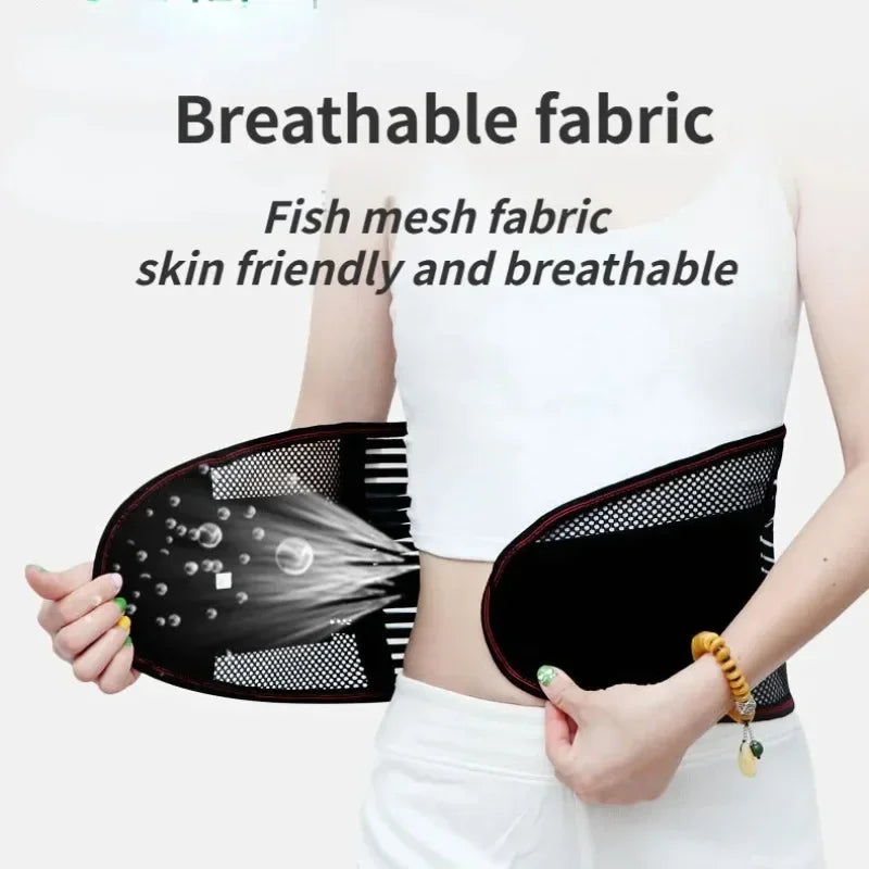 Adjustable waist trainer belt with back brace and lumbar support, breathable posture corrector and spine support strap by DAYO FITNESS STORE.