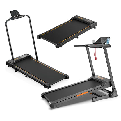 Iscooter Formill treadmill for home fitness, foldable with incline, handrail, low noise, shock absorption, in three styles.