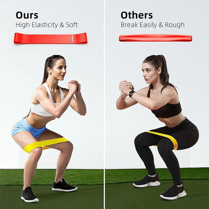 LPPF Store resistance bands for yoga and fitness, elastic loop stretch bands for leg, hip, squat, and dance exercises.