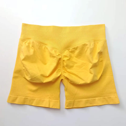 NCLAGEN seamless gym shorts for women, 4.5-inch length, scrunch butt design, perfect for running, yoga, and fitness workouts.