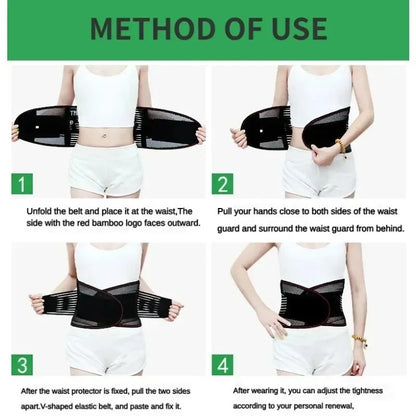 Adjustable waist trainer belt and back brace from DAYO FITNESS STORE, breathable lumbar support strap for posture correction.
