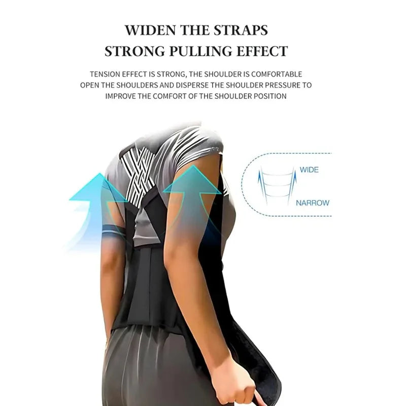 Breathable women’s back posture corrector brace with support belt, ideal for students and kids, by DAYO FITNESS STORE.