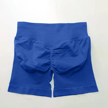 NCLAGEN seamless 4.5-inch gym shorts for women, features scrunch butt design, ideal for running, yoga, and fitness workouts.