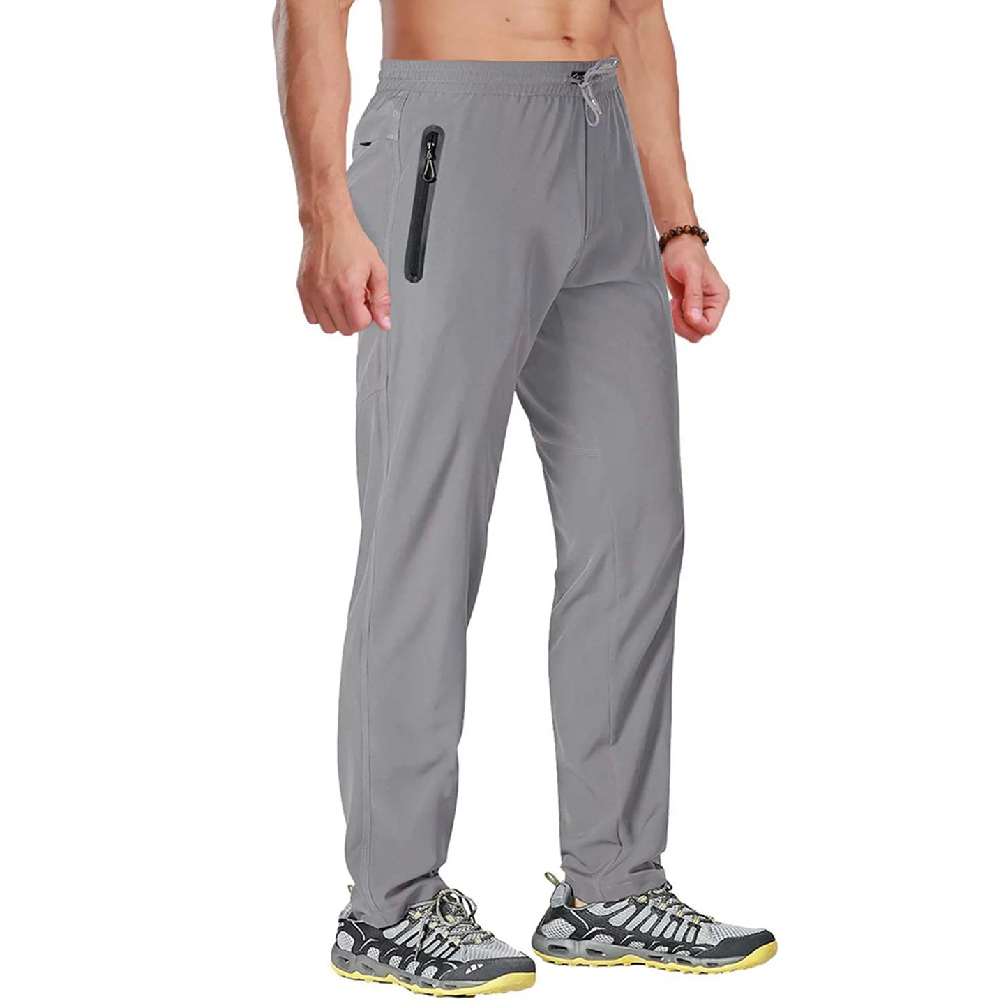 TACVASEN men's outdoor quick dry hiking and running pants, lightweight elastic joggers for fitness, running, and outdoor activities.