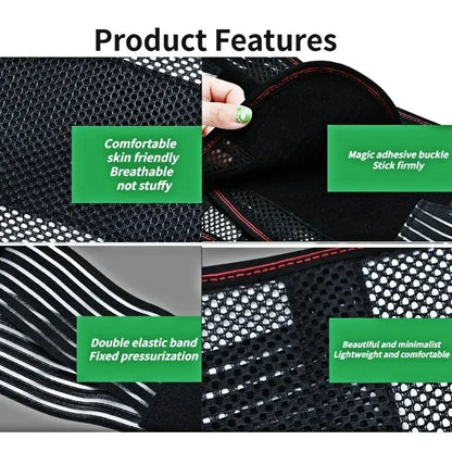 Adjustable waist trainer belt with lumbar back brace and support strap, breathable design for posture correction and spine support.