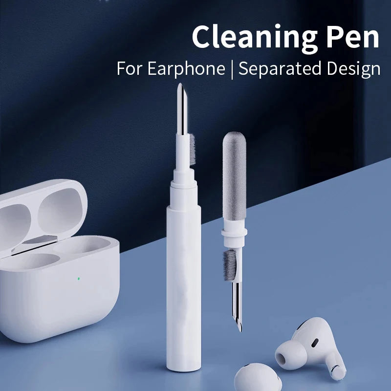 NeoLife Global earphone cleaner kit with cleaning pen and brush for AirPods Pro, Xiaomi, Samsung earbuds, and headset cleaning tools.