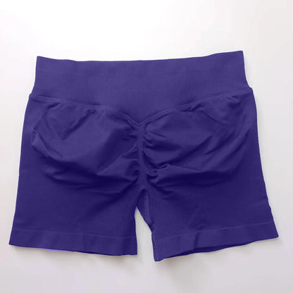 NCLAGEN seamless gym shorts for women with scrunch butt design, 4.5-inch length, ideal for running, yoga, and fitness workouts.