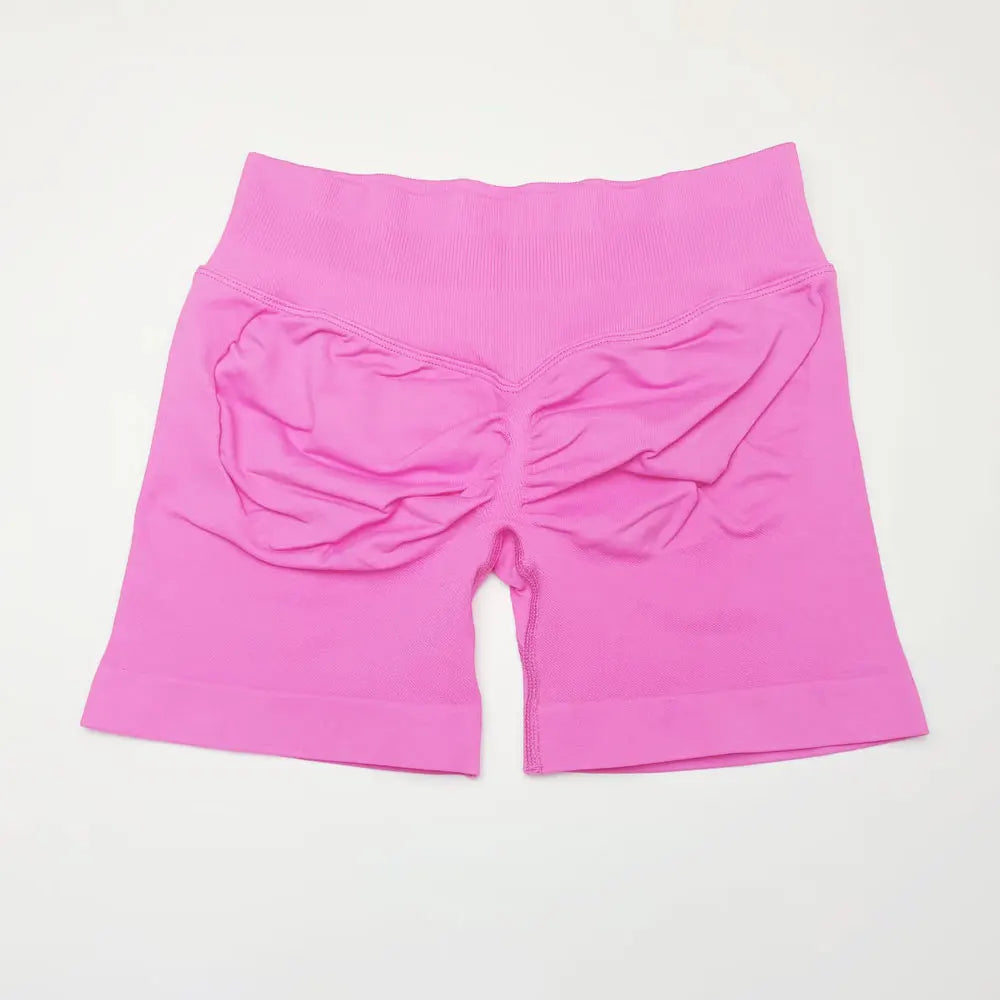NCLAGEN seamless gym shorts for women, 4.5-inch length, with scrunch butt design, ideal for running, yoga, and fitness workouts.