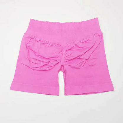 NCLAGEN seamless gym shorts for women, 4.5-inch length, with scrunch butt design, ideal for running, yoga, and fitness workouts.