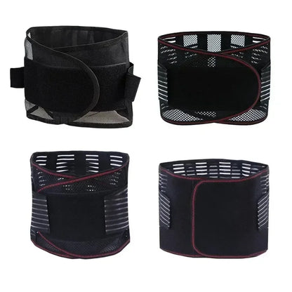 Adjustable waist trainer belt with lumbar back support and breathable strap for posture correction and spine support by DAYO FITNESS STORE