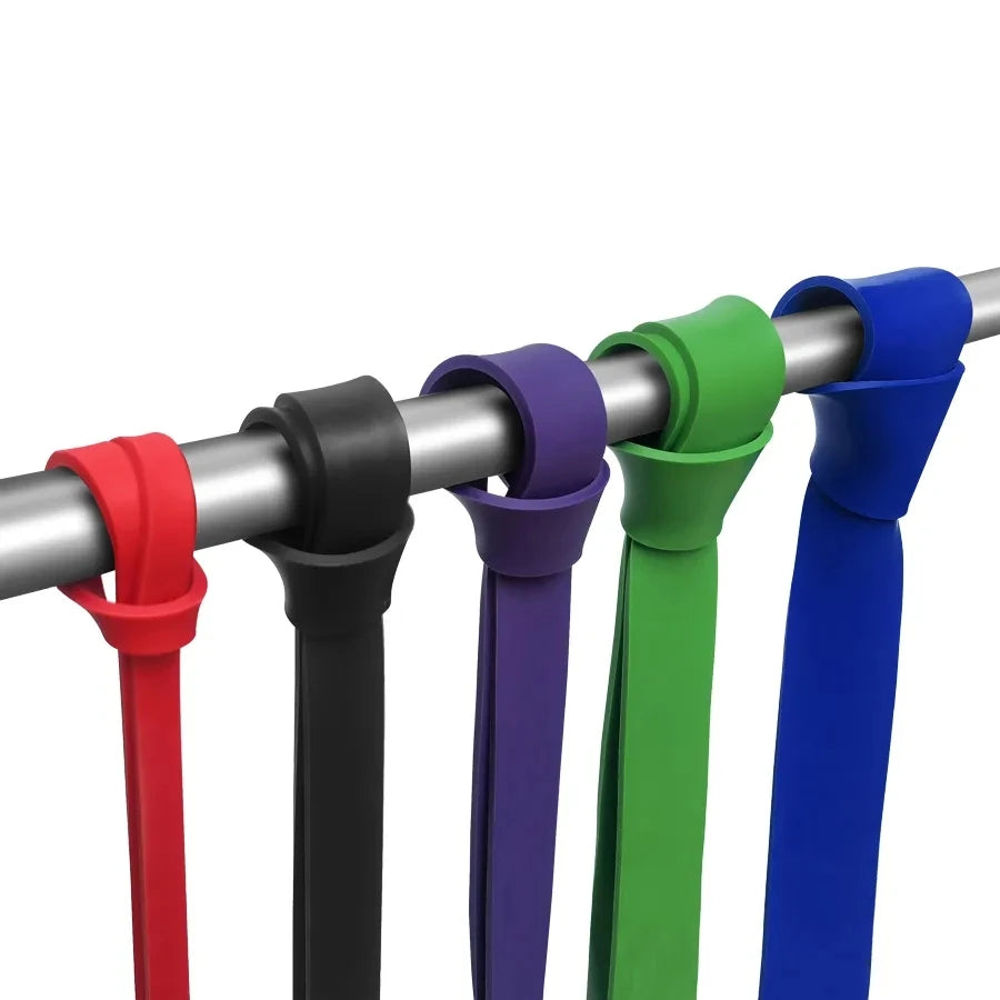 Heavy-duty latex resistance band for pull-up assistance, ideal for Pilates, workout, and fitness training at home or gym.