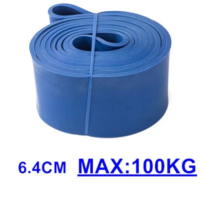 Heavy-duty latex resistance band for pull-ups and Pilates, used for fitness and home gym workouts by Yangchen Chioce Store.