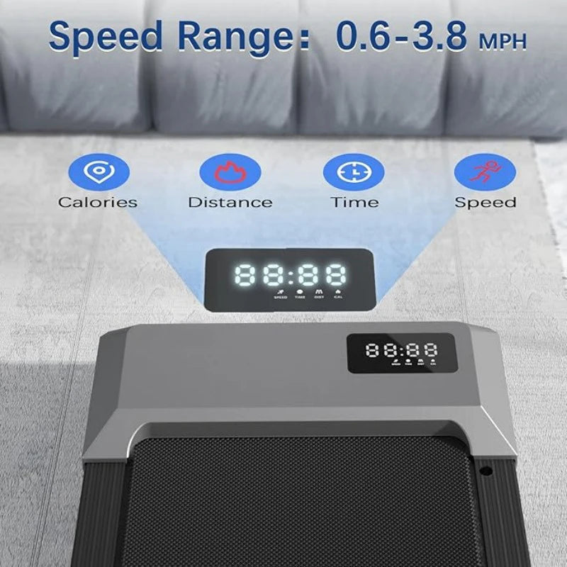 Healthy Fitness Sport 300lbs treadmill with 2.5HP motor, LCD display, 2-in-1 walking and running exercise machine.