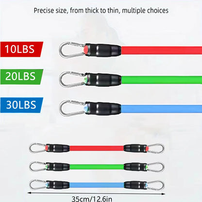 TPE resistance bands with ankle straps for glute workouts, squat exercises, and yoga, featuring safety extensions for leg strength.