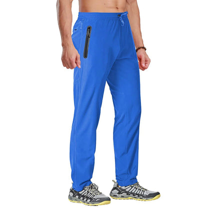TACVASEN men's outdoor pants with quick dry fabric, straight fit, elastic waistband, suitable for running, hiking, and fitness activities